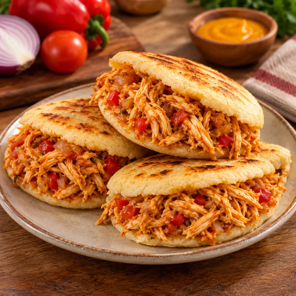 Arepas de Pollo Mechado