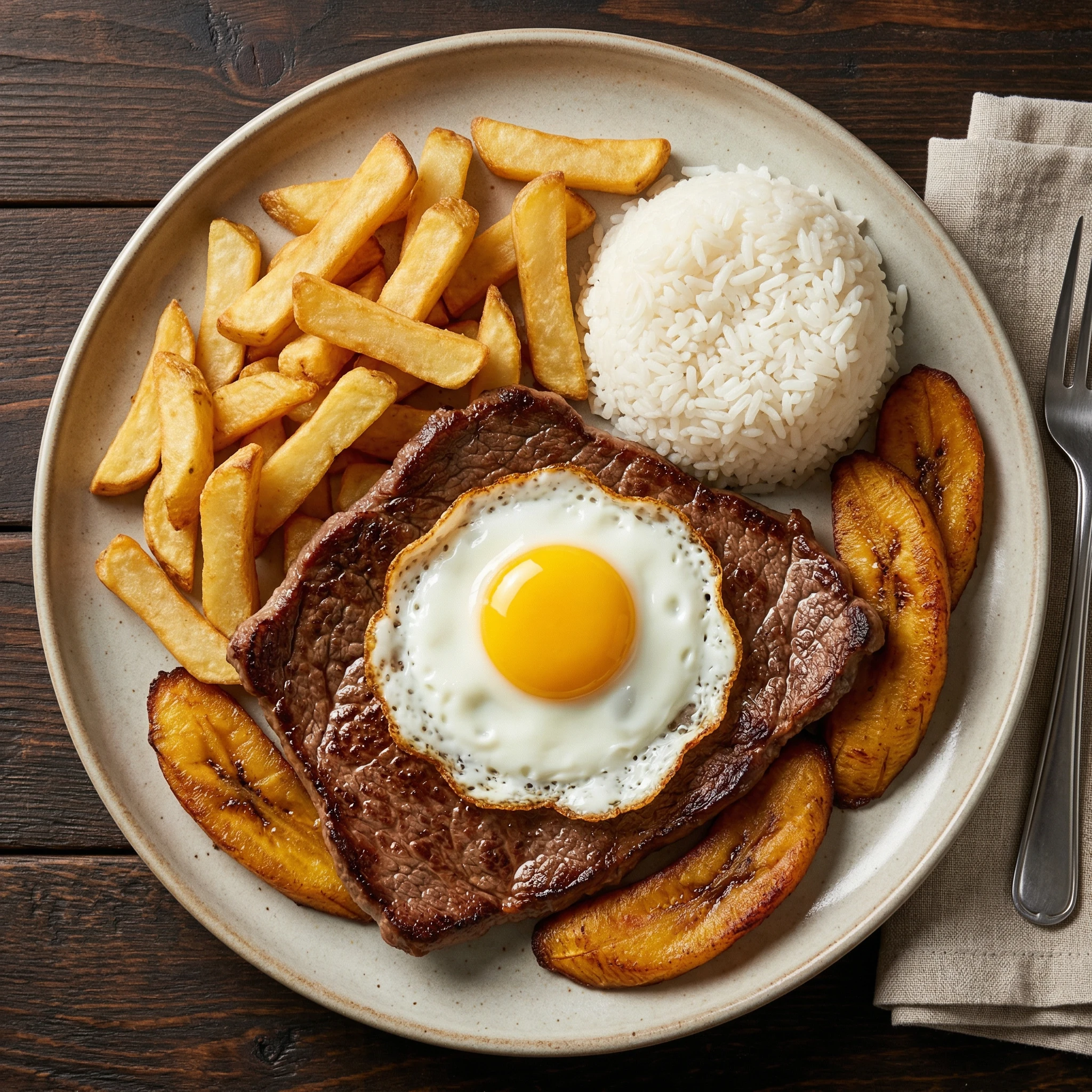 Peruvian Bistec a lo Pobre
