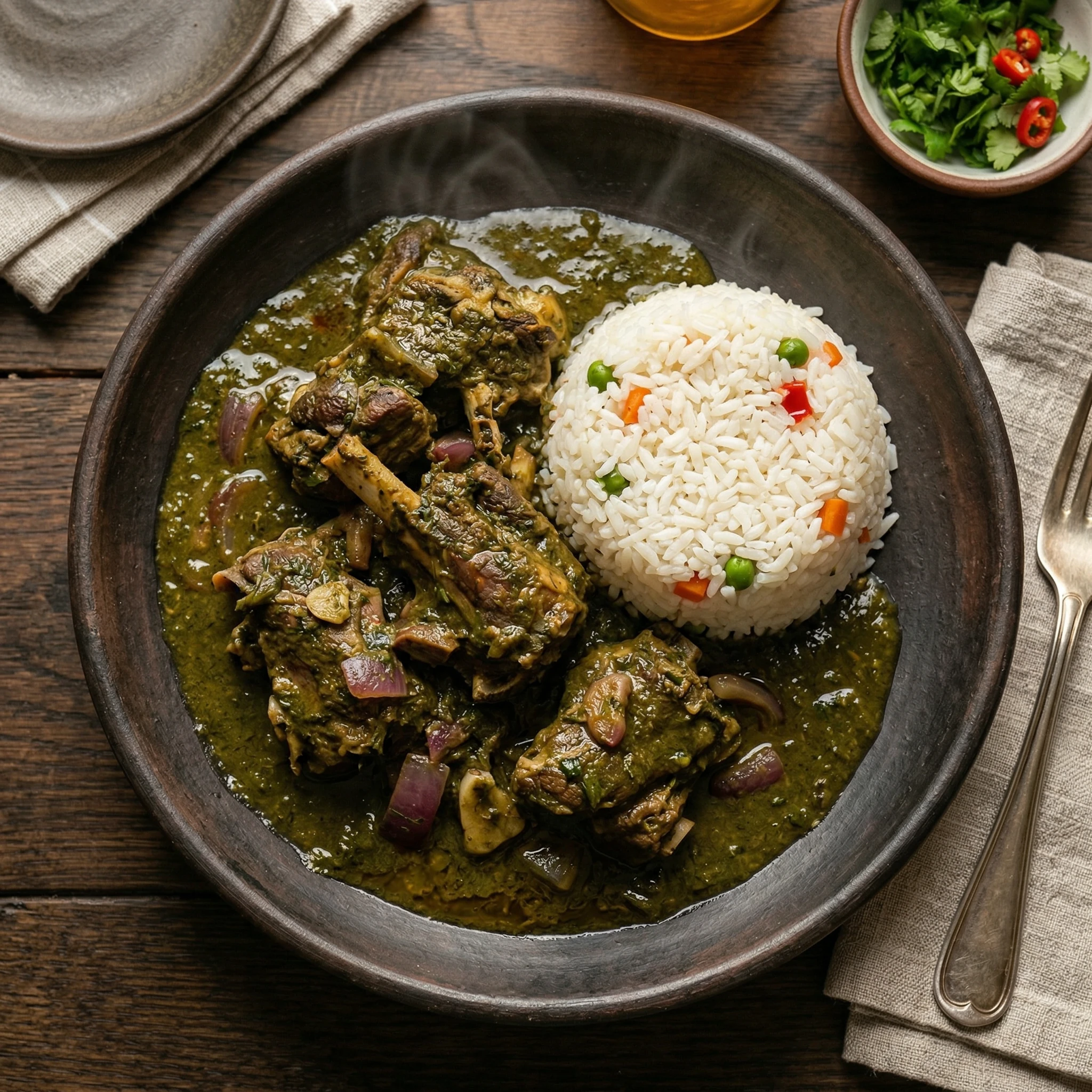 Northern Peruvian Goat Stew with Rice
