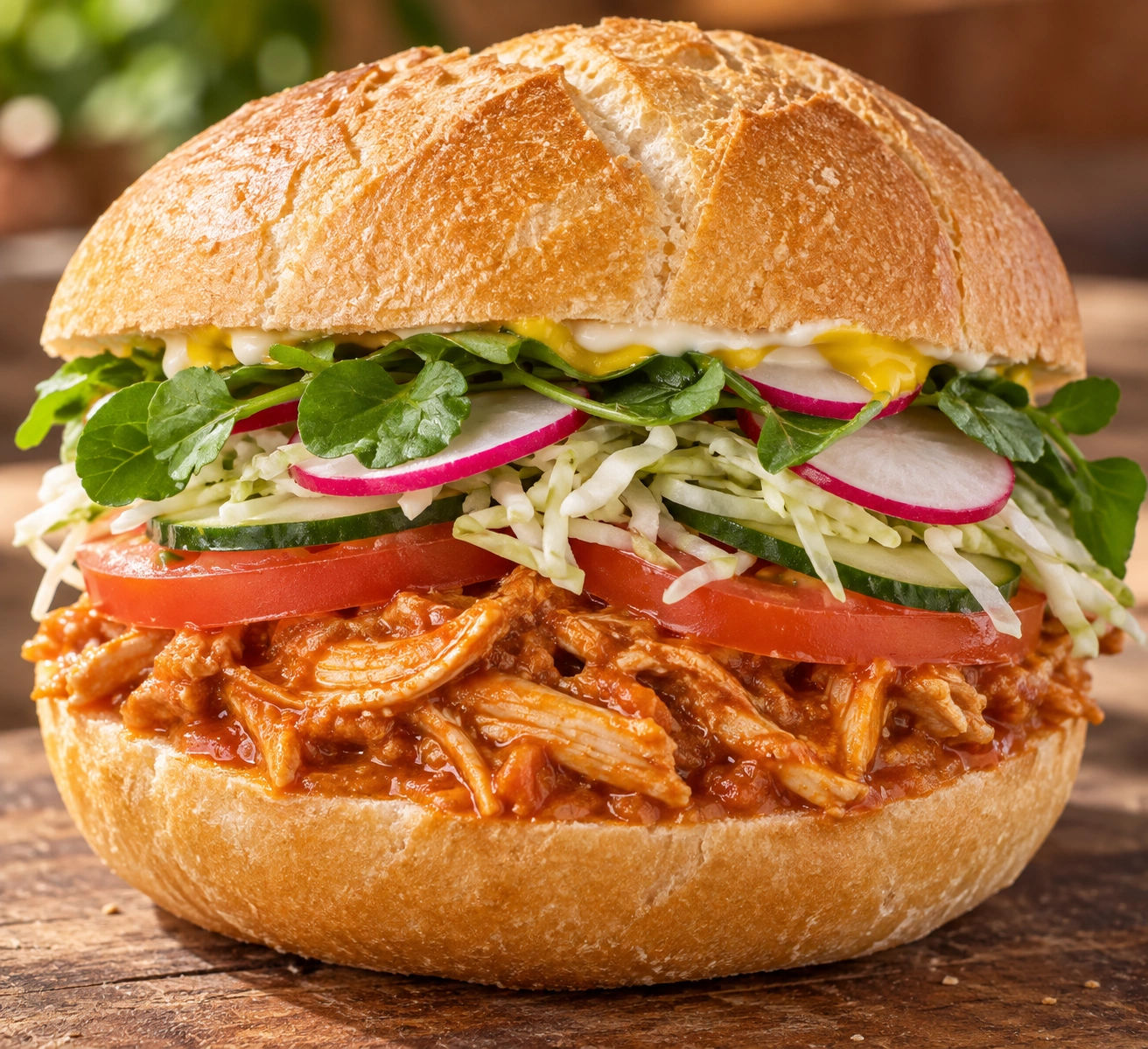 Salvadoran Pan con Pollo