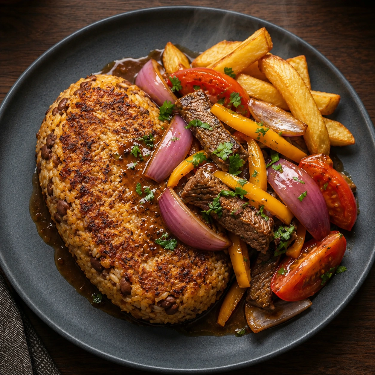 Tacu Tacu with Lomo Saltado